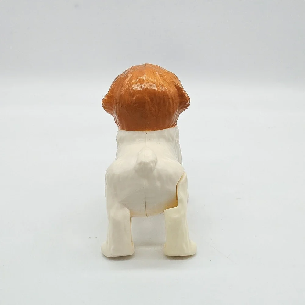 Barbie Doggy Daycare White Dog Puppy Figure Brown Ears Replacement Part Pet Toy